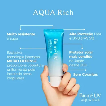 Kit Aqua Rich Watery Essence  – Protetor Solar FPS 50 Com 2 Unidades 50g